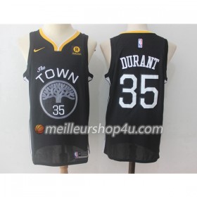 Maillot Basket Homme Golden State Warriors Kevin Durant 35 Nike 2017-18 Noir Swingman